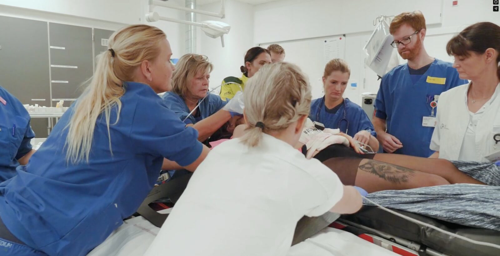Trauma-team i action på akutmodtagelsen