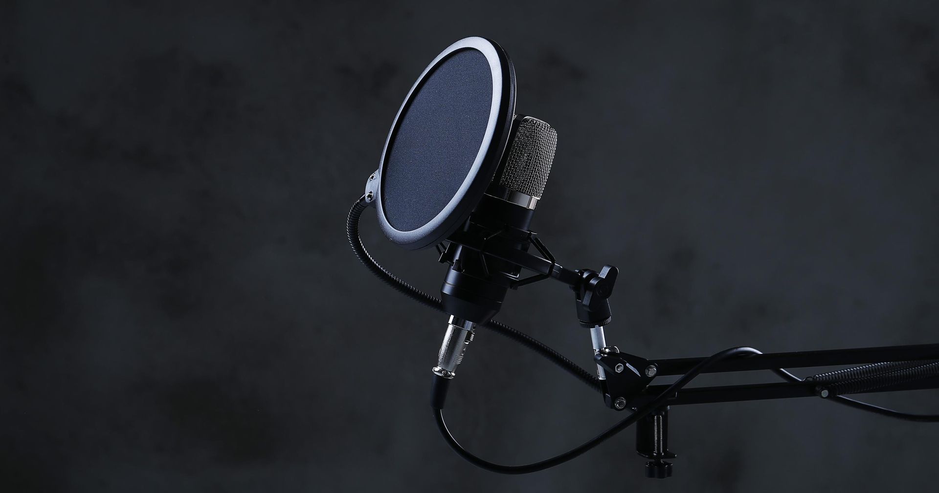Professionel studiemikrofon til voiceover-optagelser